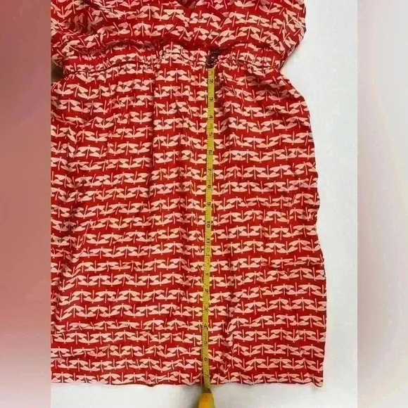 Taylor Dragonfly Print Dress Size 6 white and red color - Picture 13 of 14